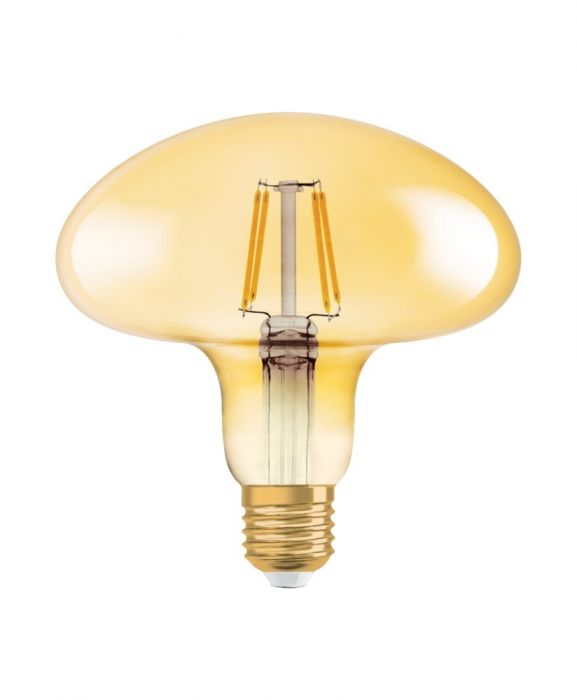 Osram Vintage 1906 LED E27 Mushroom 4.5W 825 Gold | Replaces Philips Classic Mushroom guld LED lampa E27 5W | Lamp24.se