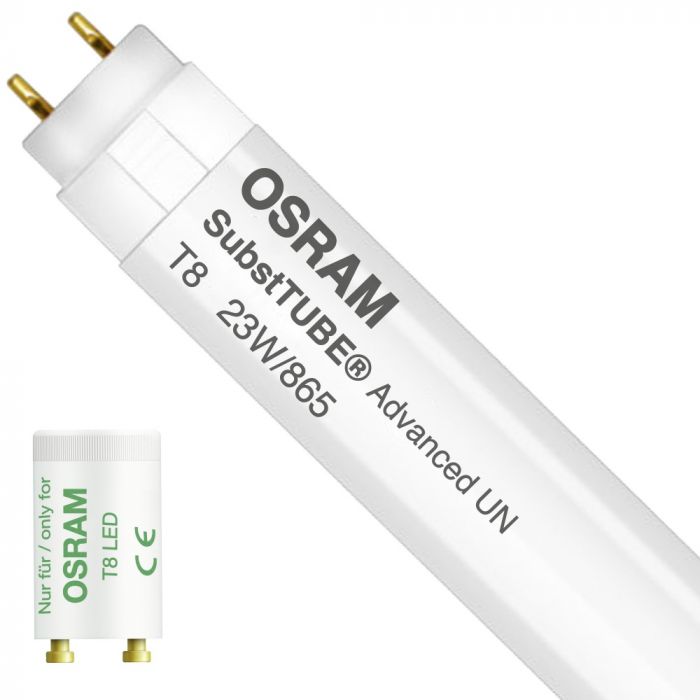 Osram Substitube Advanced Uo Un 23w 865 150cm Daylight Incl Led Starter Replaces 58w Any Lamp