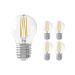 Mehrfachpackung 5x Calex Smart Kugelförmig LED Glühbirne E27 4,5W 450lm 1800-3000K Fadenlampe | Tuya Wifi