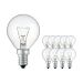 Multipack 10x Standard Incandescent Bulb Clear P45 E14 25W 230V