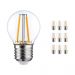 Flerpack 10x Noxion Lucent LED Lustre E27 2.5W 827 Filament | Extra Varm Vit - Dimbar - Ersättare 25W