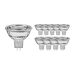 Mehrfachpackung 10x Noxion LED-Spot GU5.3 8W 830 36D 660lm | Dimmbar - Warmweiß - Ersatz für 50W