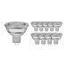 Lot 10x Noxion Spot LED GU5.3 8W 830 60D 660lm | Dimmable - Blanc Chaud - Substitut 50W