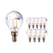 Flerpack 10x Noxion Lucent Filament LED Lustre Silver Mirror P45 E14 220-240V 4.5W 400LM CRI80 2700K ND (40W eqv)
