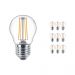 Lot 10x Philips Classic LEDLuster E27 P45 4.3W 827 Claire | Blanc Très Chaud - Substitut 40W