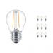 Multipack 10x Philips Classic LEDluster E27 P45 2W 827 Clear | Replacer for 25W