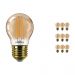 Lot 10x Philips Classic LEDluster E27 P45 5W 822 Dorée | Dimmable - Substitut 32W