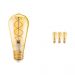 Lot 4x Osram Vintage 1906 LED E27 Edison 4.5W 820 Filament Dorée | Dimmable - Remplacement 25W