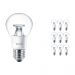 Multipack 10x Philips LEDbulb E27 A60 6W 827 Clear (MASTER) | DimTone Dimmable - Replacer for 40W