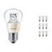 Multipack 10x Philips LEDluster E27 P48 6W 827 Clear (MASTER) | DimTone Dimmable - Replacer for 40W