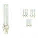 Mehrfachpackung 10x Philips PL-S 7W 840 2P (MASTER) | Kaltweiß - 2-Pins