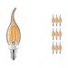 Mehrfachpackung 10x Philips klassisch LEDcandle E14 BA35 5W 822 Gold | Dimmbar - Ersatz für 32W