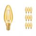 Multipack 10x Osram Vintage 1906 LED Classic E14 B 1.5W 824 Filament Gold | Extra Warm White - Replaces 12W