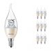 Lot 10x Philips LEDcandle E14 BA38 6W 827 (MASTER) | DimTone Dimmable - Remplacement 40W