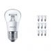 Multipack 10x Philips CorePro LEDluster E27 P45 4W 827 Clear | Replaces 25W