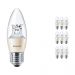 Multipack 10x Philips LEDcandle E27 B38 6W 827 (MASTER) | DimTone Dimmable - Replaces 40W