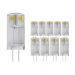 Fordelspakke 10X Noxion LED Bolt G4 0.9W 827 12V | ekstra varm hvid - erstatter 10W