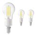 Mehrfachpackung 3x Calex Smart Kugelförmig LED Glühbirne E14 4,5W 450lm 1800-3000K Fadenlampe | Tuya Wifi