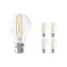 Mehrfachpackung 5x Calex Smart Standard LED Glühbirne B22 7W 806lm 1800-3000K Fadenlampe | Tuya Wifi