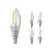 Mehrfachpackung 5x Calex Smart Kerze LED Glühbirne E14 4,5W 450lm 1800-3000K Fadenlampe | Tuya Wifi