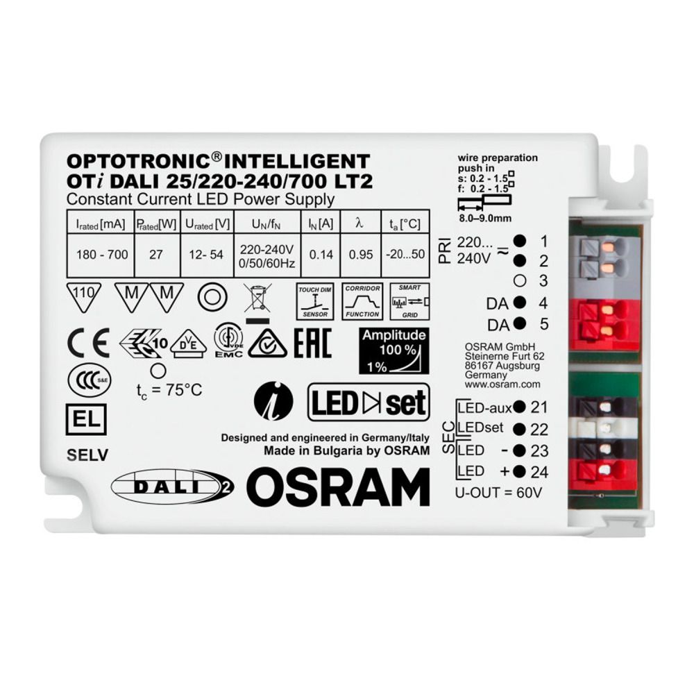 Osram OTI DALI 25/220-240/700 LT2 DIMVS20 Osram OTI DALI 25/220-240/700 LT2 DIMVS20