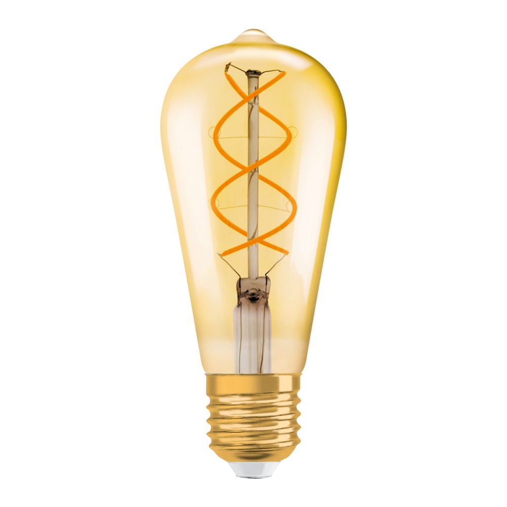 Osram Vintage 1906 LED E27 Edison 4.5W 820 Fadenlampe Gold | Dimmbar - Ersatz für 25W Osram Vintage 1906 LED E27 Edison 4.5W 820 Fadenlampe Gold | Dimmbar - Ersatz für 25W