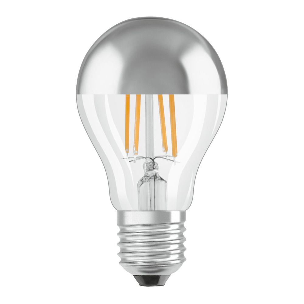 Osram Parathom Classic A E27 6.5W 827 Fadenlampe Silver Spiegel | Extra Warmweiß - Ersatz für 50W Osram Parathom Classic A E27 6.5W 827 Fadenlampe Silver Spiegel | Extra Warmweiß - Ersatz für 50W