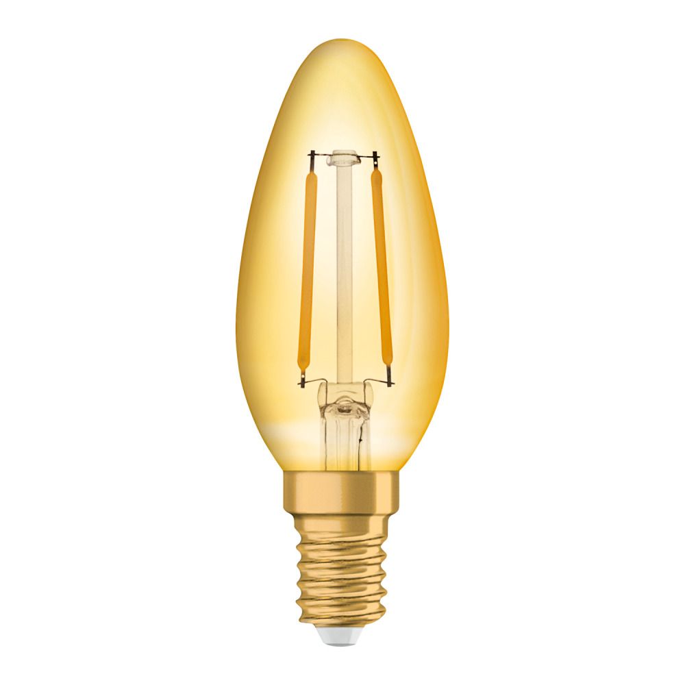 Osram Vintage 1906 LED Classic E14 B 1.5W 824 Fadenlampe Gold | Ersatz für 12W Osram Vintage 1906 LED Classic E14 B 1.5W 824 Fadenlampe Gold | Ersatz für 12W