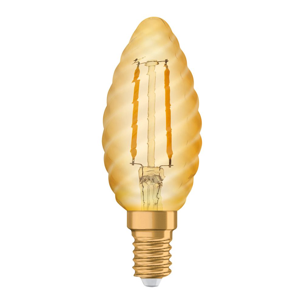 Osram Vintage 1906 LED Classic E14 B 2.5W 824 Filament Guld | Extra Varm Vit - Ersättare 22W Osram Vintage 1906 LED Classic E14 B 2.5W 824 Filament Guld | Extra Varm Vit - Ersättare 22W