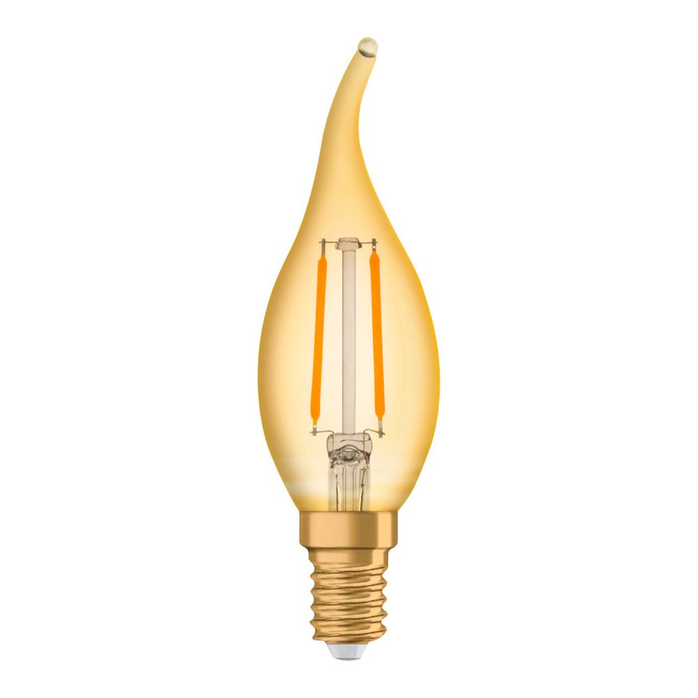Osram Vintage 1906 LED Classic E14 BA 2.5W 824 Fadenlampe Gold | Ersatz für 22W Osram Vintage 1906 LED Classic E14 BA 2.5W 824 Fadenlampe Gold | Ersatz für 22W
