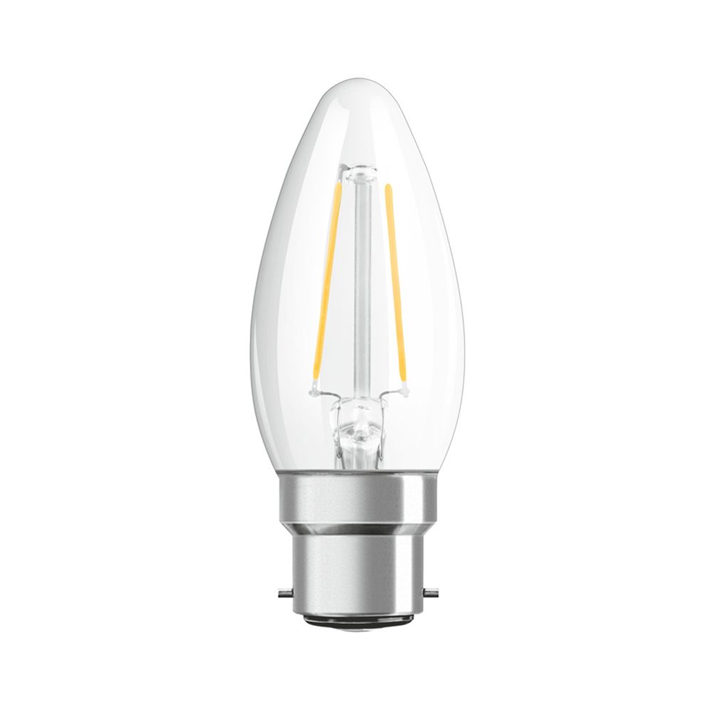 Osram Parathom Retrofit Classic B22d B35 4W 827 470lm Clear | Extra Warm White - Replaces 40W Osram Parathom Retrofit Classic B22d B35 4W 827 470lm Clear | Extra Warm White - Replaces 40W