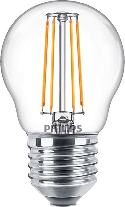 Philips Classic LEDLuster E27 P45 4.3W 827 Clear | Extra Warm White - Replaces 40W Philips Classic LEDLuster E27 P45 4.3W 827 Clear | Extra Warm White - Replaces 40W