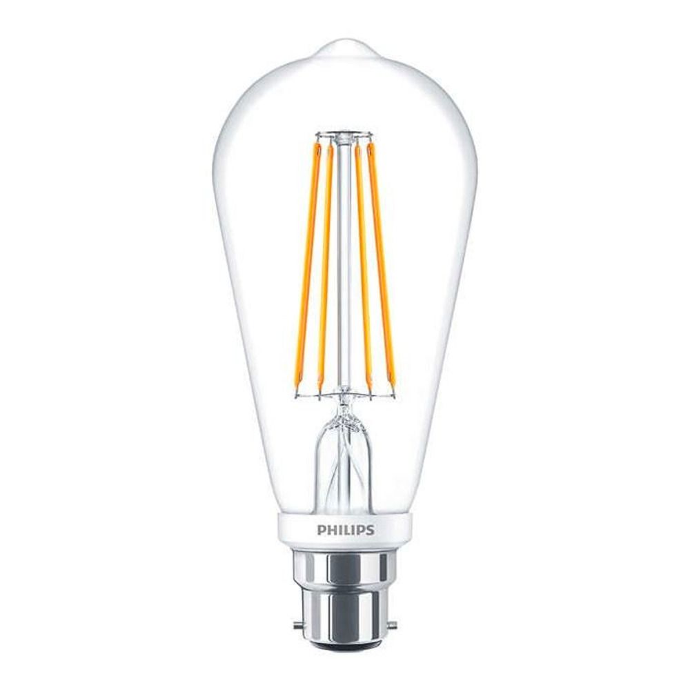 Philips Classic LEDbulb B22 ST64 8W 827 Clear | Dimmable - Extra Warm ...