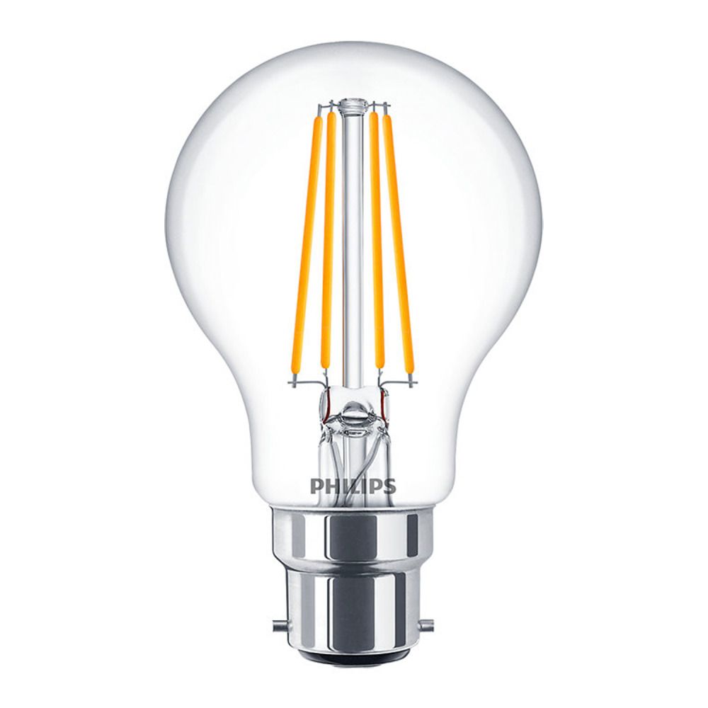 Philips Classic LEDbulb B22 A60 8W 827 Klar | Extra Warmweiß - Dimmbar - Ersatz für 60W Philips Classic LEDbulb B22 A60 8W 827 Klar | Extra Warmweiß - Dimmbar - Ersatz für 60W