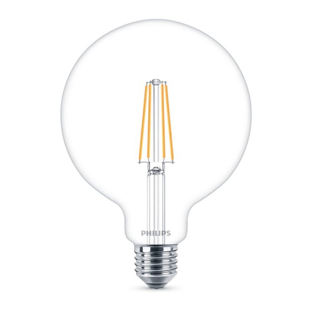 Philips Classic LEDglobe E27 G120 8W 827 Clear | Dimmable - Replaces 60W Philips Classic LEDglobe E27 G120 8W 827 Clear | Dimmable - Replaces 60W