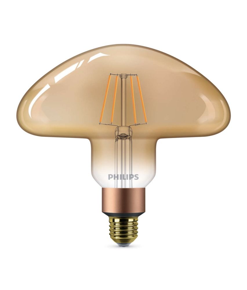 Philips Classic LEDbulb Vintage E27 Mushroom 5W 820 Goud | Dimbaar - Vervangt 30W Philips Classic LEDbulb Vintage E27 Mushroom 5W 820 Goud | Dimbaar - Vervangt 30W