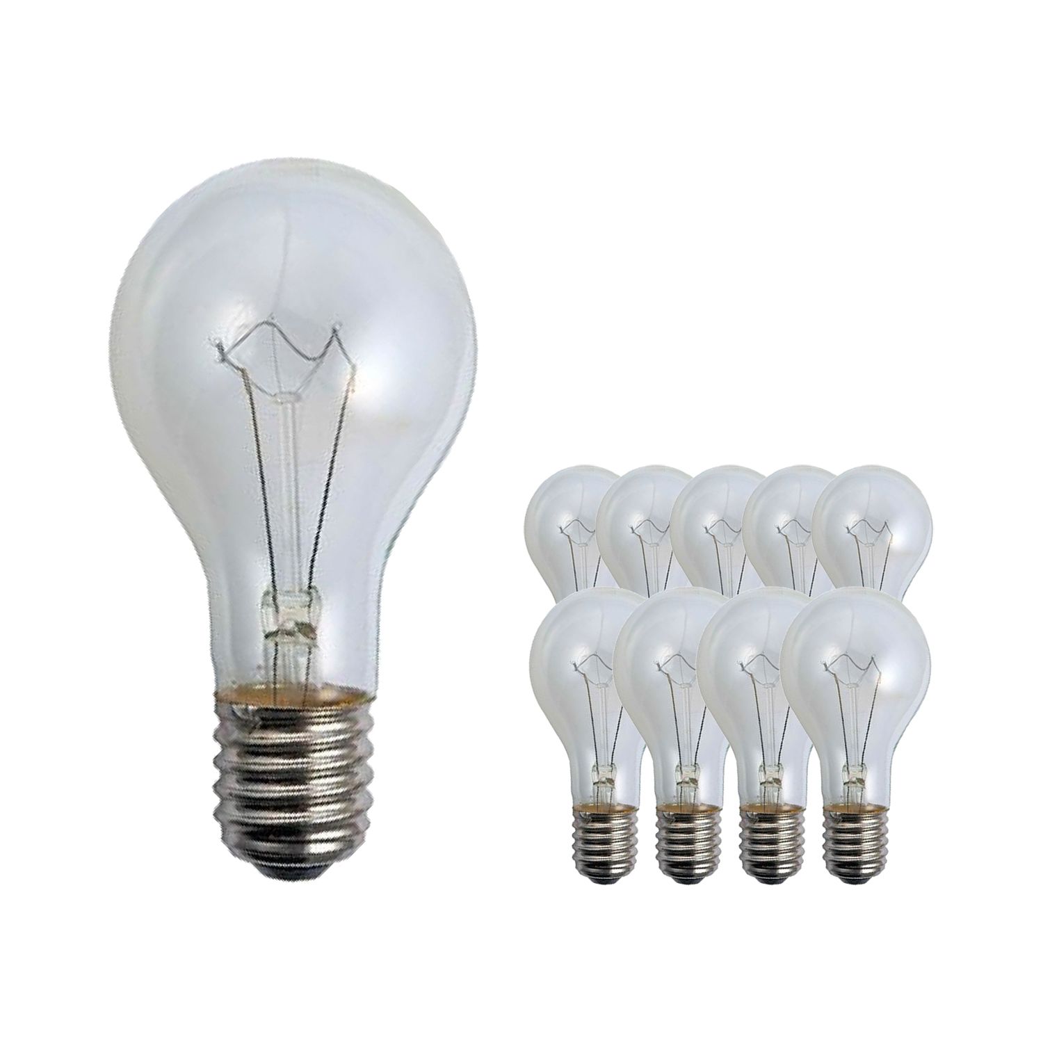 Mehrfachpackung 10x Standard Glühlampe Klar E40 300W 230V Mehrfachpackung 10x Standard Glühlampe Klar E40 300W 230V