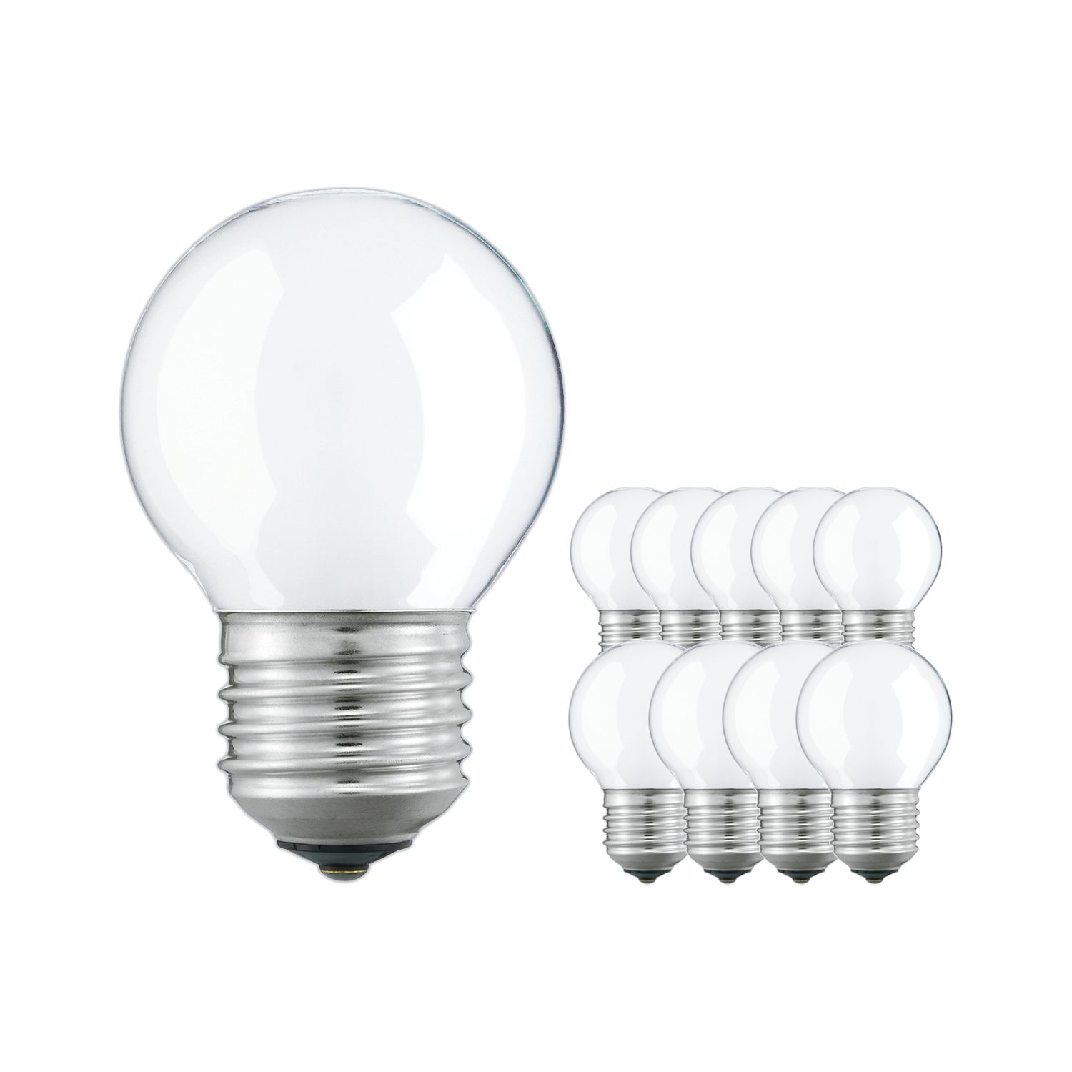 Multipack 10x Estándar Bombilla incandescente Mate P45 E27 60W 230V Multipack 10x Estándar Bombilla incandescente Mate P45 E27 60W 230V