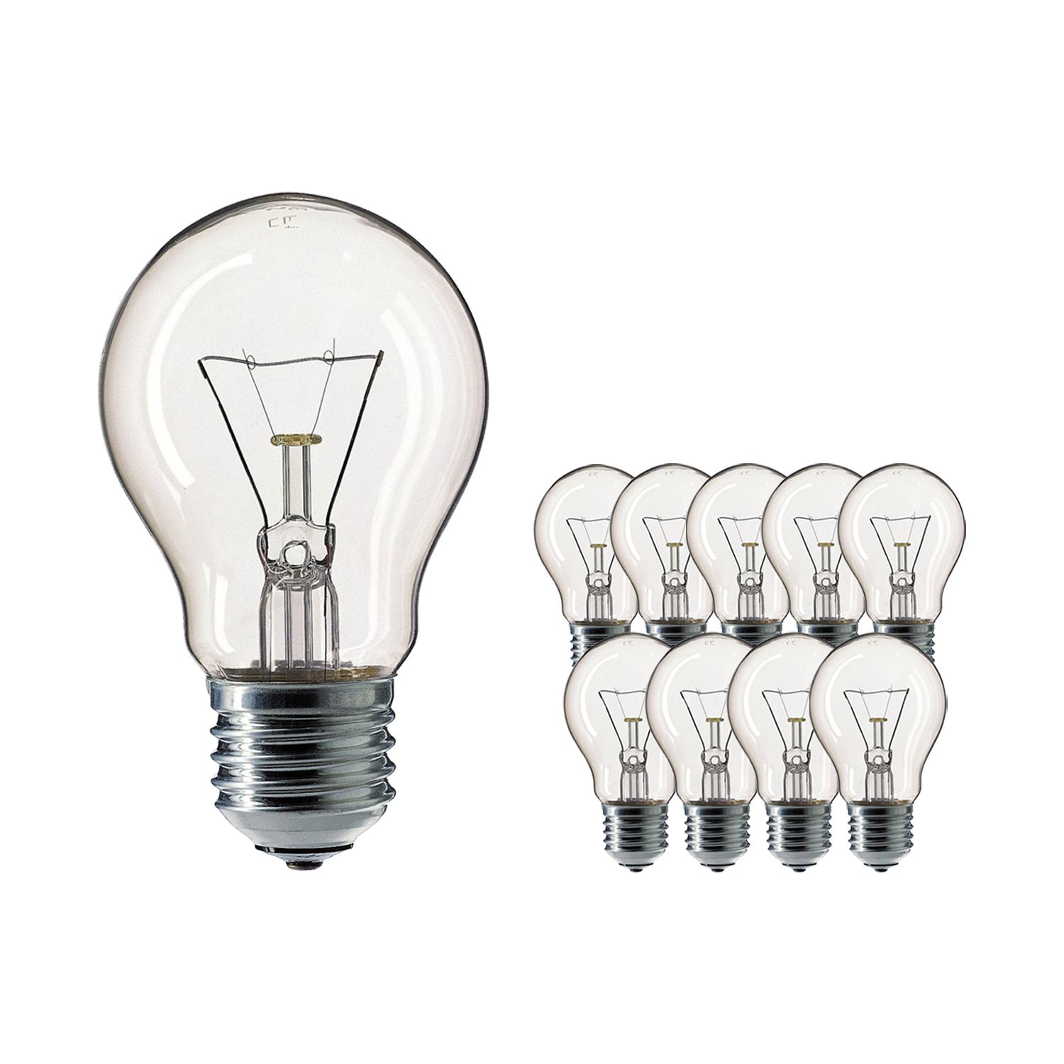 Multipack 10x Standard Incandescent Low Volt Clear A55 E27 100W 36V Multipack 10x Standard Incandescent Low Volt Clear A55 E27 100W 36V