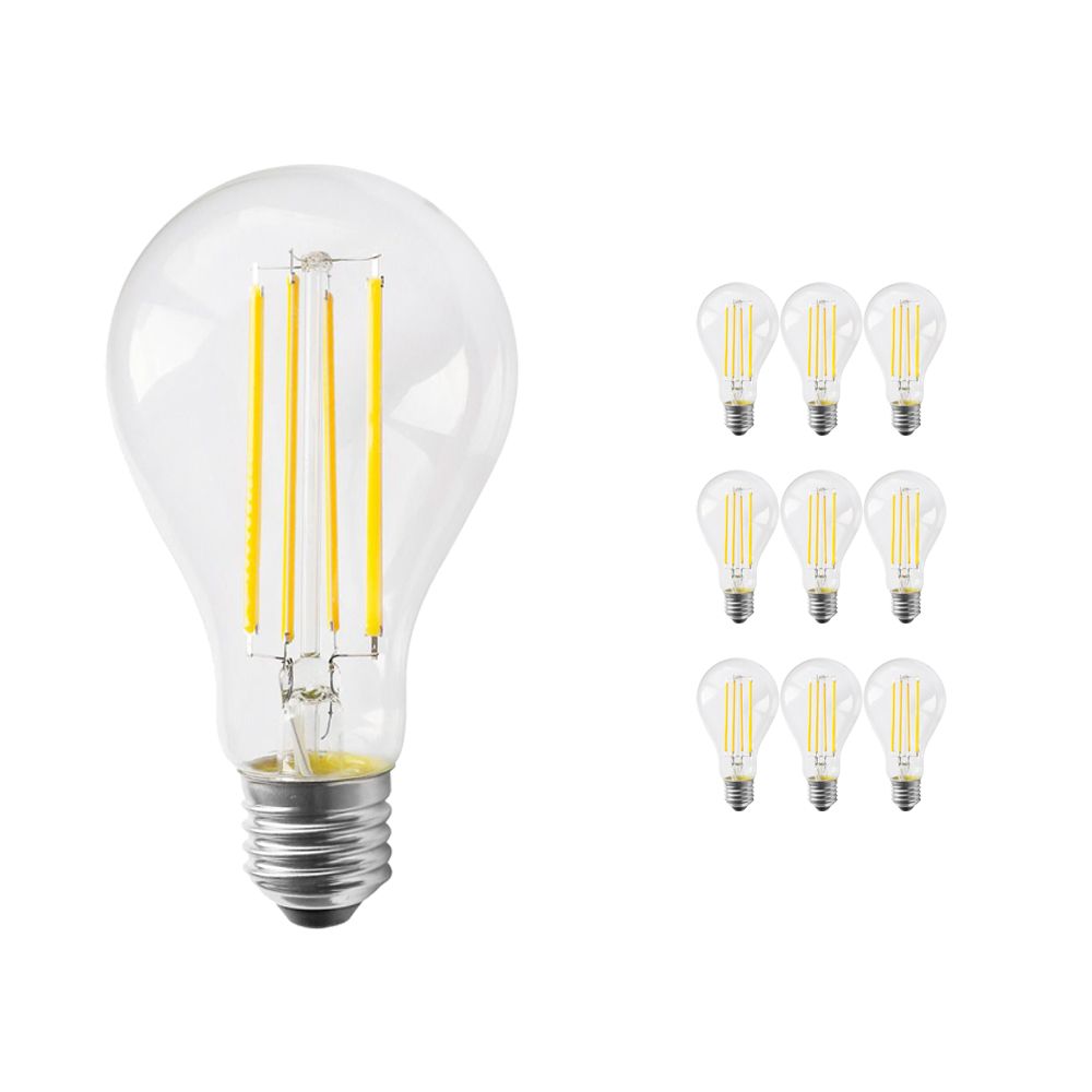 Multipack 10x Noxion Lucent Classic LED Gloeilamp A70 E27 13W 827 Helder | Dimbaar - Vervanger voor 100W Multipack 10x Noxion Lucent Classic LED Gloeilamp A70 E27 13W 827 Helder | Dimbaar - Vervanger voor 100W