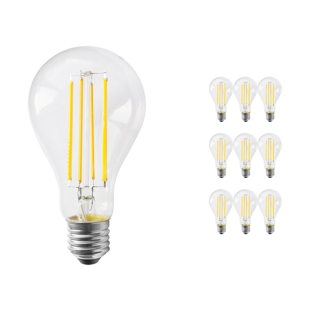 Multipack 10x Noxion Lucent Classic LED Filament A70 E27 12W 827 Clear | Replacer for 100W Multipack 10x Noxion Lucent Classic LED Filament A70 E27 12W 827 Clear | Replacer for 100W