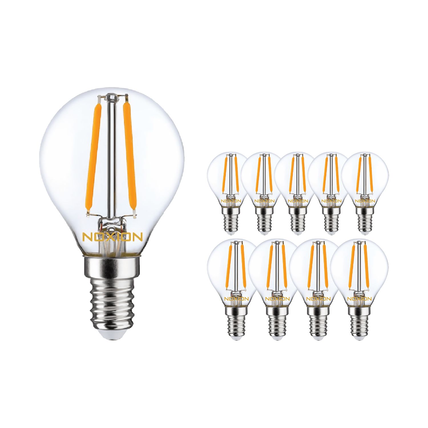 Multipack 10x Noxion Lucent Gloeilamp LED Lustre 4.5W 827 P45 E14 Helder | Dimbaar - Vervanger voor 40W Multipack 10x Noxion Lucent Gloeilamp LED Lustre 4.5W 827 P45 E14 Helder | Dimbaar - Vervanger voor 40W