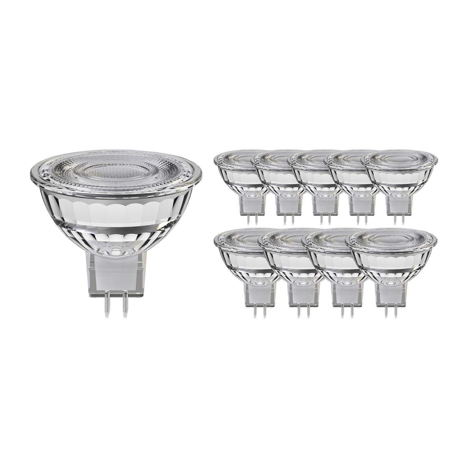 Multipack 10x Noxion LED Spot GU5.3 8W 830 60D 660lm | Dimbaar - Vervanger voor 50W Multipack 10x Noxion LED Spot GU5.3 8W 830 60D 660lm | Dimbaar - Vervanger voor 50W