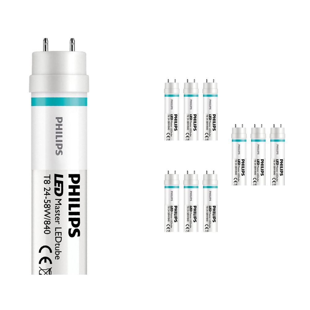 Voordeelpak 10x Philips LEDtube EM UO 24W 840 150cm (MASTER Value) | met LED Starter - Vervanger voor 58W Voordeelpak 10x Philips LEDtube EM UO 24W 840 150cm (MASTER Value) | met LED Starter - Vervanger voor 58W