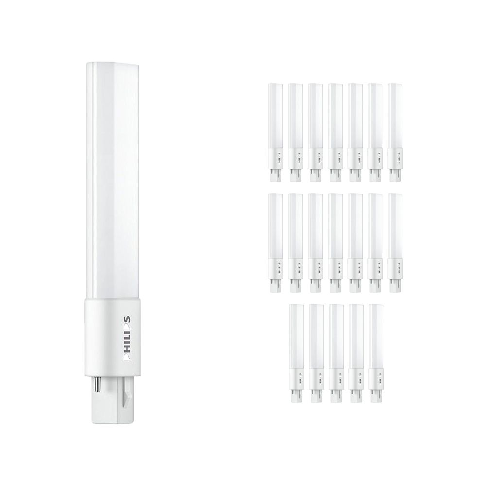 Mehrfachpackung 20x Philips CorePro PL-S LED 5W 830 | Warmweiß - 2-Pins - Ersatz für 9W Mehrfachpackung 20x Philips CorePro PL-S LED 5W 830 | Warmweiß - 2-Pins - Ersatz für 9W