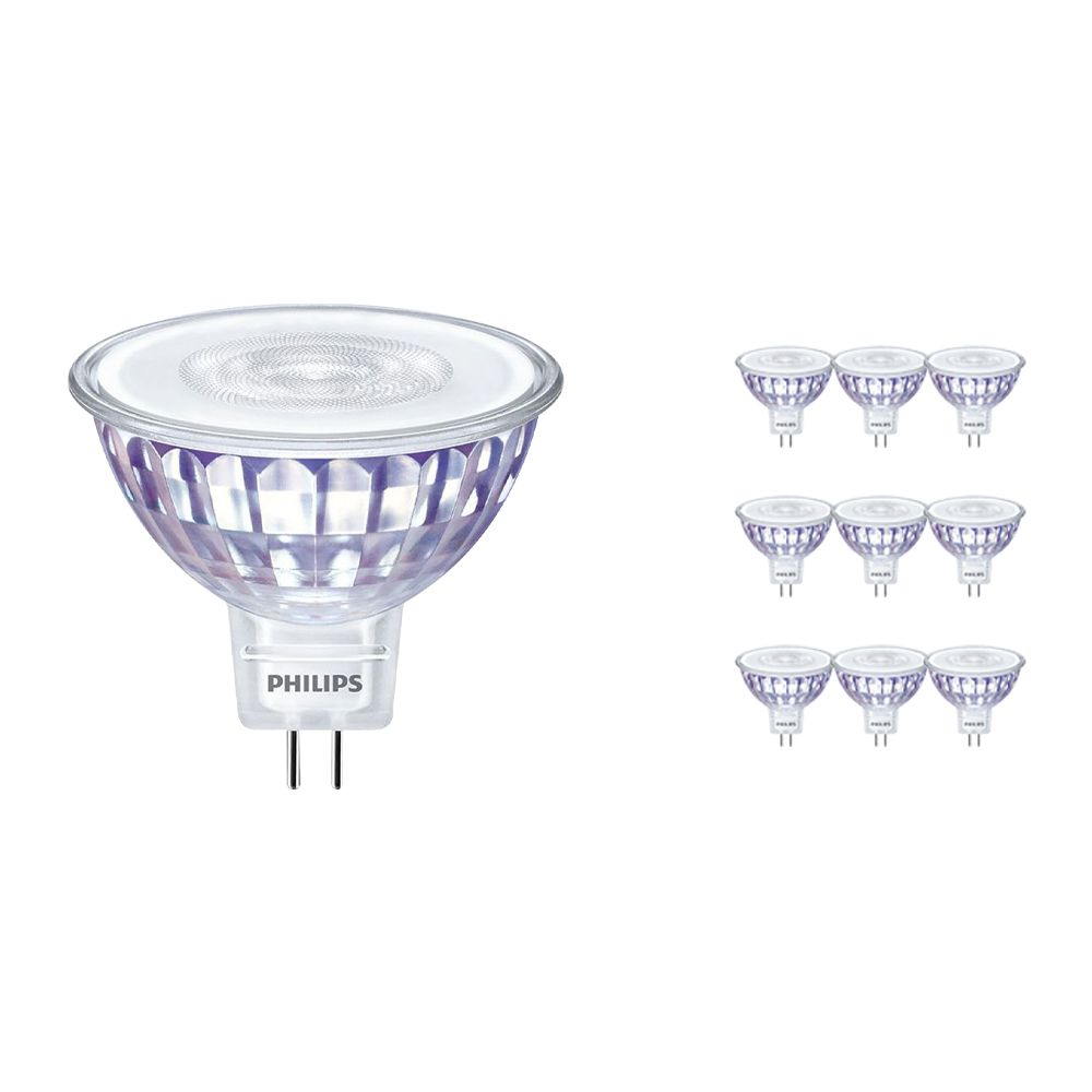 Mehrfachpackung 10x Philips LEDspot LV Value GU5.3 MR16 5.5W 830 60D (MASTER) | Warmweiß - Dimmbar - Ersatz für 35W Mehrfachpackung 10x Philips LEDspot LV Value GU5.3 MR16 5.5W 830 60D (MASTER) | Warmweiß - Dimmbar - Ersatz für 35W