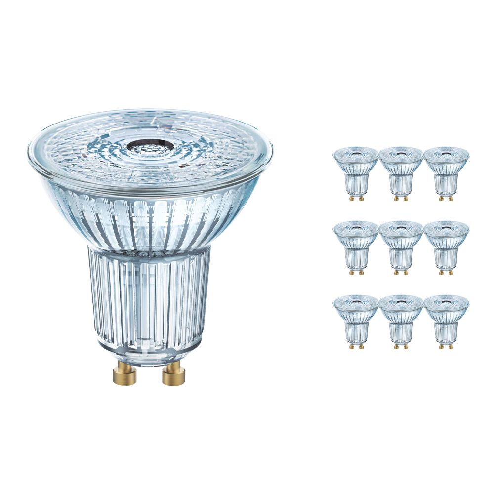 Mehrfachpackung 10x Osram Parathom GU10 PAR16 5.5W 927 36D | Dimmbar - Extra Warmweiß - Höchste Farbwiedergabe - Ersatz für 50W Mehrfachpackung 10x Osram Parathom GU10 PAR16 5.5W 927 36D | Dimmbar - Extra Warmweiß - Höchste Farbwiedergabe - Ersatz für 50W