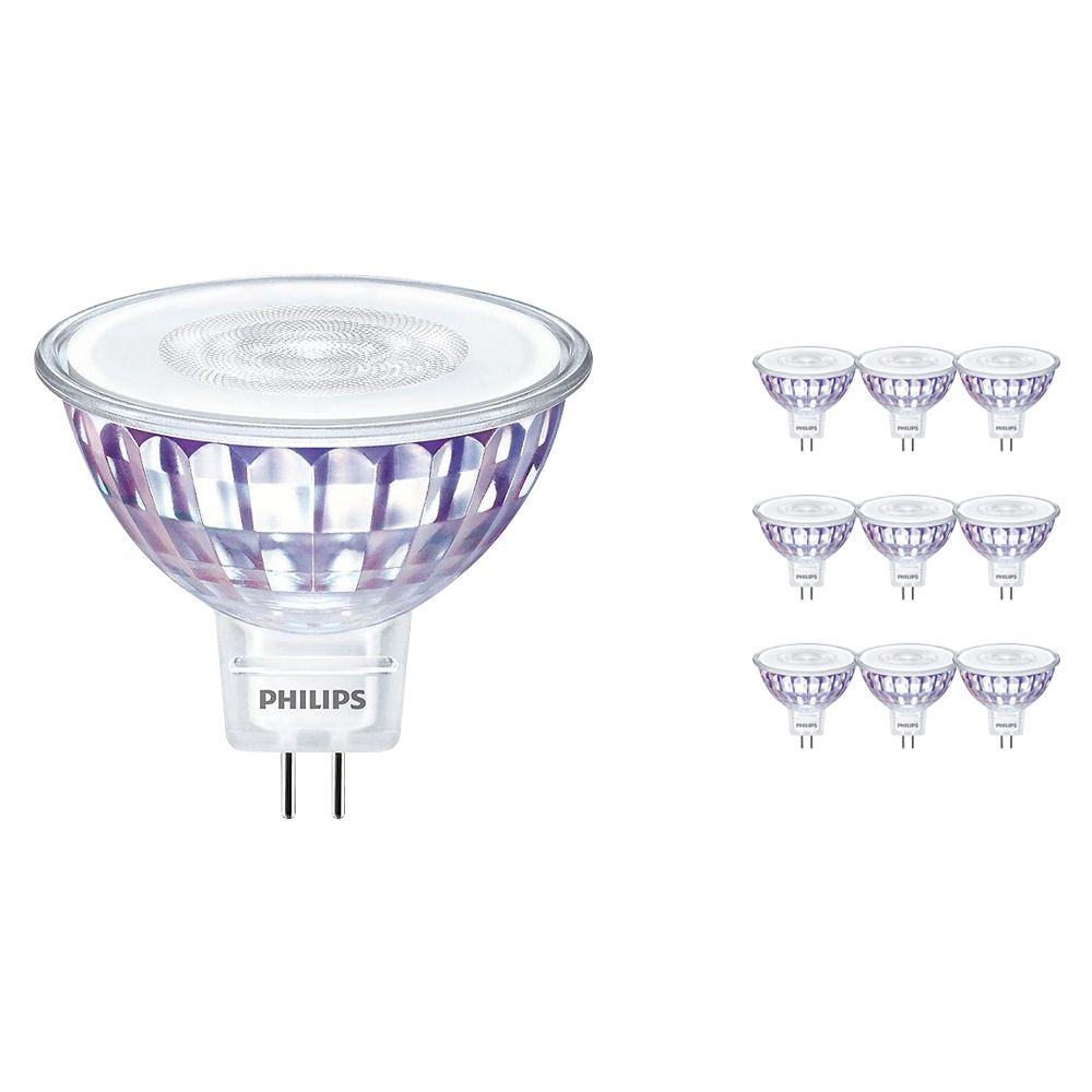 Mehrfachpackung 10x Philips LEDspot VLE GU5.3 MR16 7W 830 60D (MASTER) | Warmweiß - Dimmbar - Ersatz für 50W Mehrfachpackung 10x Philips LEDspot VLE GU5.3 MR16 7W 830 60D (MASTER) | Warmweiß - Dimmbar - Ersatz für 50W
