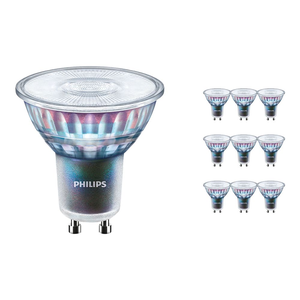 Mehrfachpackung 10x Philips LEDspot ExpertColor GU10 5.5W 930 36D (MASTER) | Höchste Farbwiedergabe - Warmweiß - Dimmbar - Ersatz für 50W Mehrfachpackung 10x Philips LEDspot ExpertColor GU10 5.5W 930 36D (MASTER) | Höchste Farbwiedergabe - Warmweiß - Dimmbar - Ersatz für 50W