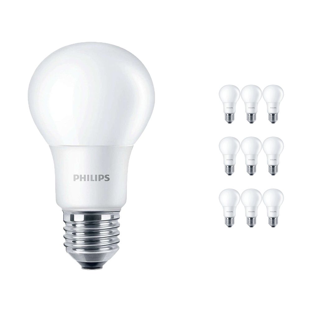 Voordeelpak 10x Philips CorePro LEDbulb E27 A60 5W 840 A60 Mat | Vervanger voor 40W Voordeelpak 10x Philips CorePro LEDbulb E27 A60 5W 840 A60 Mat | Vervanger voor 40W